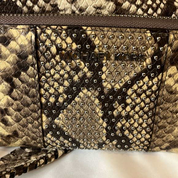 Michael Kors BUNDLE- Hamilton Python Tote Bag, Matching Wallet & NWT Dust bag - Picture 3 of 16